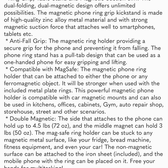 Magnetic Phone Finger Ring Holder with Magsafe - Picture 15 of 15